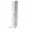 Prolongateur de plan de travail PLAK en acier blanc mat, vertical, livré avec vis et fixation, extension de 250 mm pour éléments