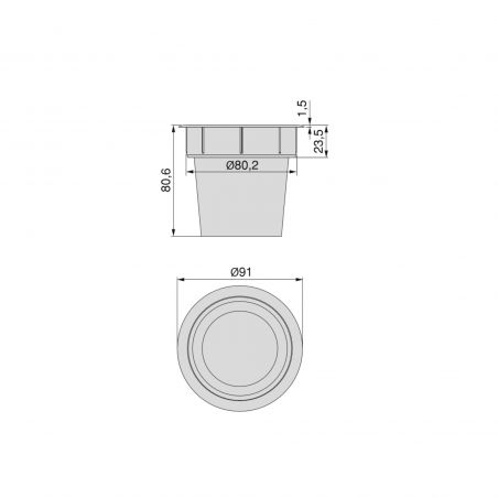 Lot de 5 portes-objets, Pot noir