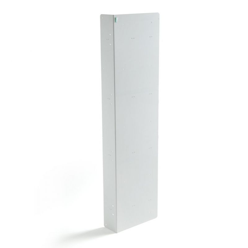 Prolongateur de plan de travail PLAK en acier blanc mat, extension de 250 mm, profil rectangulaire vertical.