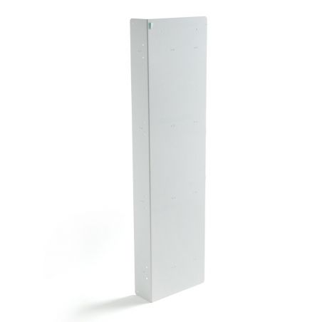Prolongateur de plan de travail PLAK en acier blanc mat, extension de 250 mm, profil rectangulaire vertical.