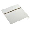 Plaque blanche métallique du Prolongateur de plan de travail PLAK 450x450mm, avec rainure et perforations pour fixation, extensi