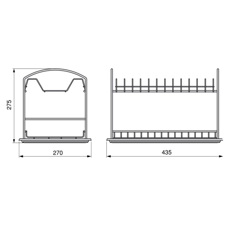 Egouttoir à vaisselle Suprastar, Chromé