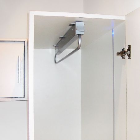 Porte-vêtements extractible Self pour armoire grande profondeur, 800 mm, Aluminium