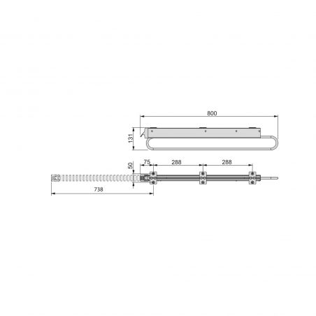 Porte-vêtements extractible Self pour armoire grande profondeur, 800 mm, Noir Porte-vêtements extractible Self pour armoire grande profondeur, 800 mm, Noir