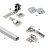 Kit de quincaillerie Twofold pour 2 portes pliantes coulissantes, Sans guide, Anodisé mat Kit de quincaillerie Twofold pour 2 portes pliantes coulissantes, Sans guide, Anodisé mat