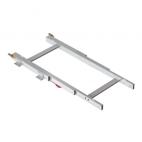 Coulisses pour table coulissante, modèle Twice Top, Anodisé mat Coulisses pour table coulissante, modèle Twice Top, Anodisé mat