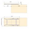 Coulisses pour table coulissante, modèle Twice Top, Anodisé mat Coulisses pour table coulissante, modèle Twice Top, Anodisé mat