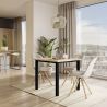 Piètement de table avec pieds carrés et cadre 750 x 750 mm, Noir Piètement de table avec pieds carrés et cadre 750 x 750 mm, Noir