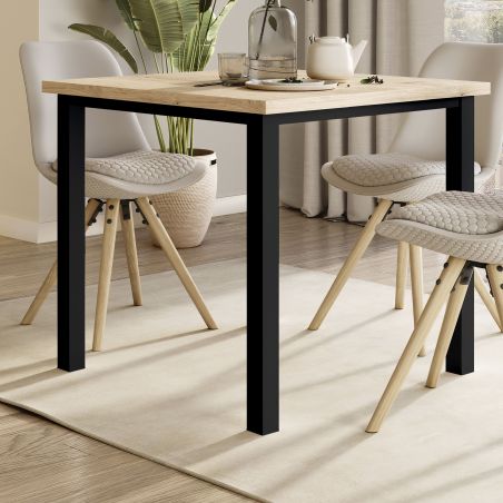 Piètement de table avec pieds carrés et cadre 750 x 750 mm, Noir Piètement de table avec pieds carrés et cadre 750 x 750 mm, Noir