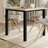 Piètement de table avec pieds carrés et cadre 750 x 750 mm, Noir Piètement de table avec pieds carrés et cadre 750 x 750 mm, Noir