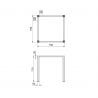 Piètement de table avec pieds carrés et cadre 750 x 750 mm, Noir Piètement de table avec pieds carrés et cadre 750 x 750 mm, Noir