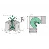 2 Plateaux 3/4 rond Arena Style Blanc pour ferrure Revo 90 sur caisson de 800 mm 2 Plateaux 3/4 rond Arena Style Blanc pour ferrure Revo 90 sur caisson de 800 mm