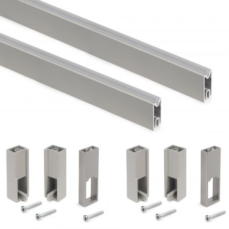 Kit tube de penderie Luxe, 1,15 m, Gris Kit tube de penderie Luxe, 1,15 m, Gris
