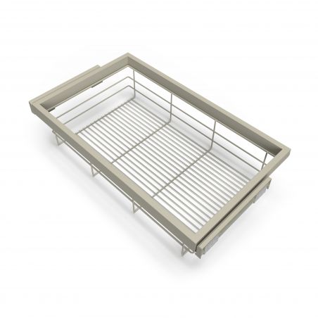 Kit panier à fils sur coulisses pour caisson de 800 mm, Gris Kit panier à fils sur coulisses pour caisson de 800 mm, Gris
