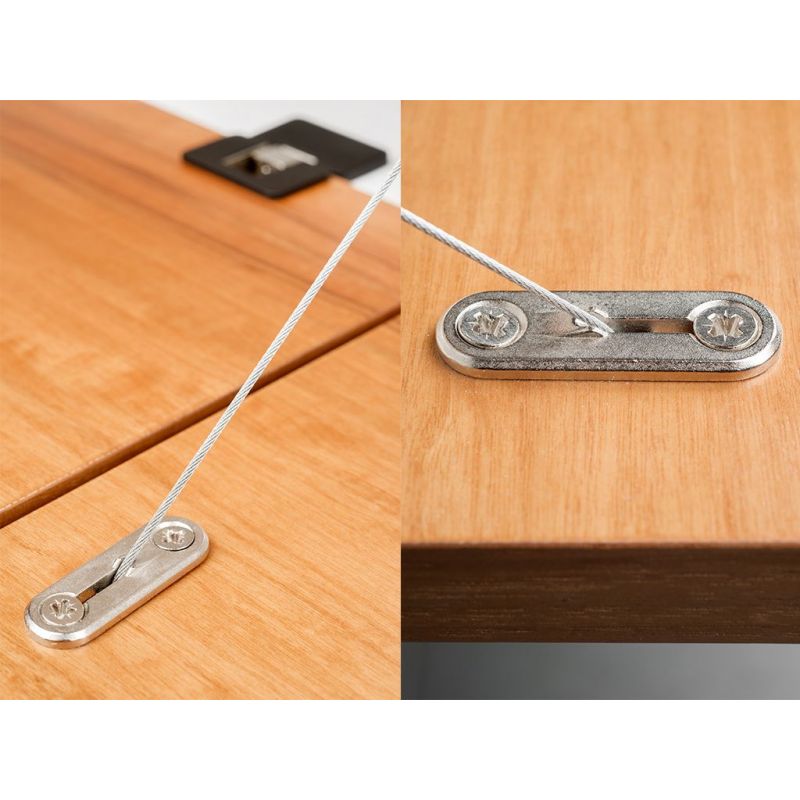 Mécanisme pour portes abattant Miniwinch avec cache, Force 10 Kg, Gris