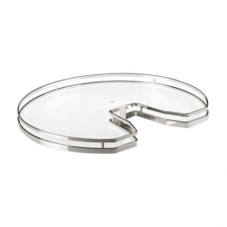2 Plateaux 3/4 rond Arena Style Blanc pour ferrure Revo 90 sur caisson de 800 mm