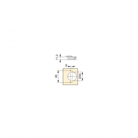 Lot de 20 charnières coudées X91N avec Embase à visser, Hauteur 0, Acier, Nickelé Lot de 20 charnières coudées X91N avec Embase à visser, Hauteur 0, Acier, Nickelé
