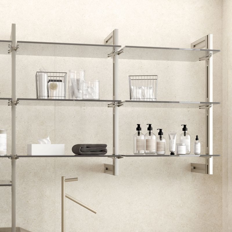 Kit de structure modulaire Zéro avec matériel de fixation murale, Gris