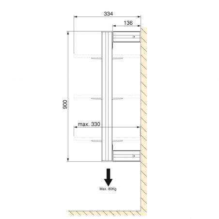 Kit de structure modulaire Zéro avec matériel de fixation murale, Gris Kit de structure modulaire Zéro avec matériel de fixation murale, Gris