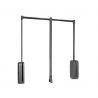 Penderie rabattable Sling pour armoire de largeur 450 à 600 mm, Titane Penderie rabattable Sling pour armoire de largeur 450 à 600 mm, Titane