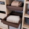 Kit panier métallique avec cadre coulissant pour caisson de 800 mm, Moka Kit panier métallique avec cadre coulissant pour caisson de 800 mm, Moka
