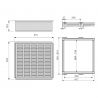 Kit panier métallique avec cadre coulissant pour caisson de 800 mm, Moka Kit panier métallique avec cadre coulissant pour caisson de 800 mm, Moka