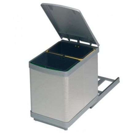 Poubelle tri sélectif inox...