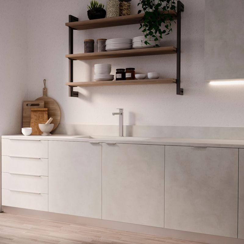 Lot de 10 Poignées Setubal, L 104 mm, entraxe 64 mm, Anodisé mat