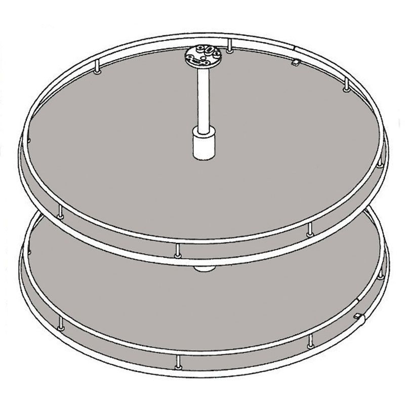 Tourniquet rond Gris pour caisson de 800 mm