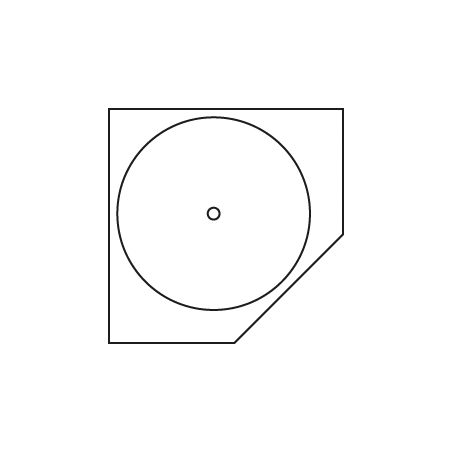 Tourniquet rond Gris pour caisson de 900 mm