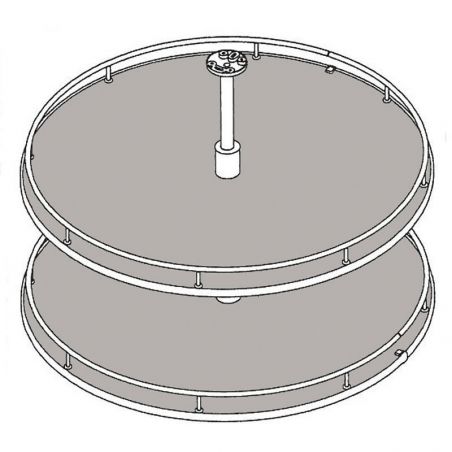 Tourniquet rond Gris pour caisson de 900 mm