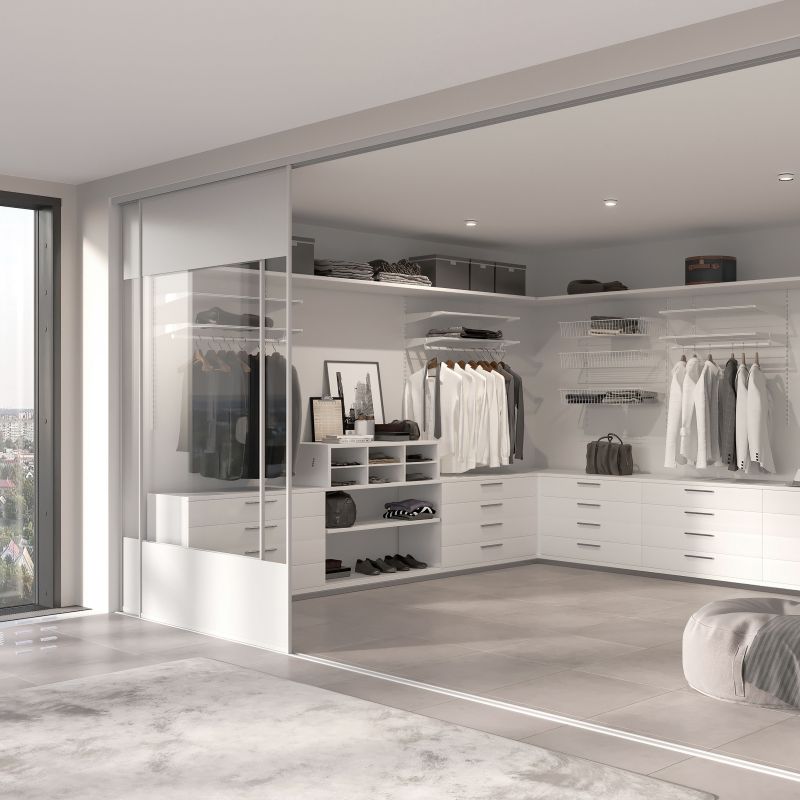 8 Plaques de fixation murale avec supports d'étagères Jagmet, longueur 380 mm, Blanc