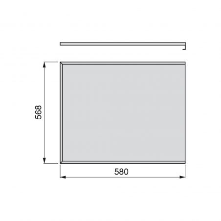 Tapis de protection 16 mm pour caisson de 600 mm, Aluminium Tapis de protection 16 mm pour caisson de 600 mm, Aluminium