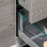 Tiroir Vertex 40kg hauteur 131mm avec côtés en verre, profondeur 450mm, Gris anthracite Tiroir Vertex 40kg hauteur 131mm avec côtés en verre, profondeur 450mm, Gris anthracite