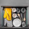 Tiroir Vertex 40kg hauteur 131mm avec côtés en verre, profondeur 450mm, Gris anthracite Tiroir Vertex 40kg hauteur 131mm avec côtés en verre, profondeur 450mm, Gris anthracite