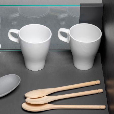 Tiroir Vertex 40kg hauteur 131mm avec côtés en verre, profondeur 450mm, Gris anthracite Tiroir Vertex 40kg hauteur 131mm avec côtés en verre, profondeur 450mm, Gris anthracite