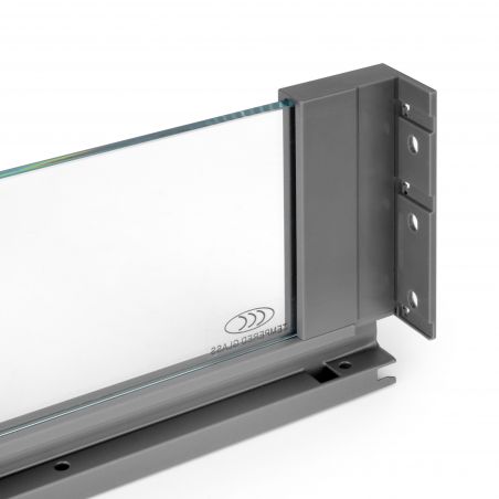 Tiroir Vertex 40kg hauteur 131mm avec côtés en verre, profondeur 450mm, Gris anthracite Tiroir Vertex 40kg hauteur 131mm avec côtés en verre, profondeur 450mm, Gris anthracite