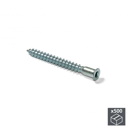Lot de 500 vis autotaraudeuses, tête plate à six pans creux, diamètre 5mm, 50mm, Zingué Lot de 500 vis autotaraudeuses, tête plate à six pans creux, diamètre 5mm, 50mm, Zingué