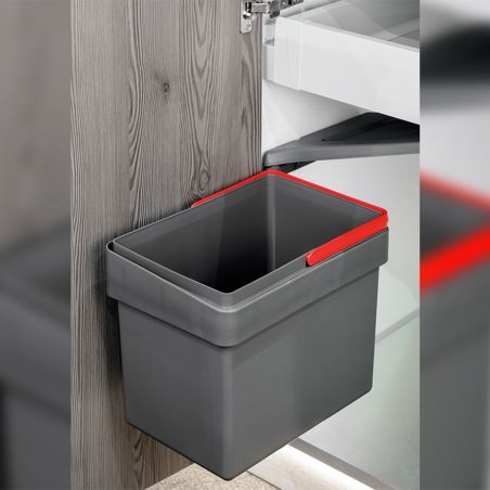 Poubelle de tri 15L, fixation sur porte, Gris anthracite Poubelle de tri 15L, fixation sur porte, Gris anthracite