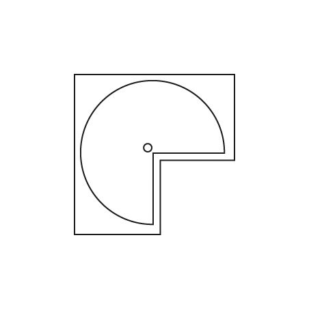 Tourniquet 3/4 rond Blanc pour caisson de 800 mm Tourniquet 3/4 rond Blanc pour caisson de 800 mm