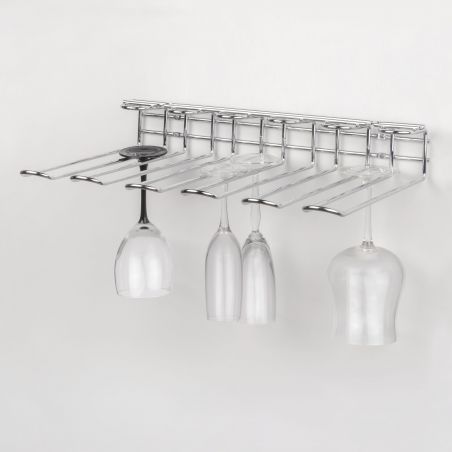 Support 5 lignes pour verres à pied Supra, Chromé Support 5 lignes pour verres à pied Supra, Chromé