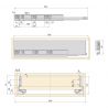 Tiroir Vertex 40 kg hauteur 93 mm, profondeur 500 mm avec panneaux inclus pour caisson de 600 mm, Blanc Tiroir Vertex 40 kg hauteur 93 mm, profondeur 500 mm avec panneaux inclus pour caisson de 600 mm, Blanc