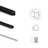 Kit pour Placard 2 portes coulissantes avec ouverture et fermeture amorties, panneaux épaisseur 16mm non inclus, Noir Kit pour Placard 2 portes coulissantes avec ouverture et fermeture amorties, panneaux épaisseur 16mm non inclus, Noir