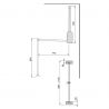 Penderie rabattable Sling pour armoire de largeur 830 à 1150 mm, Blanc Penderie rabattable Sling pour armoire de largeur 830 à 1150 mm, Blanc
