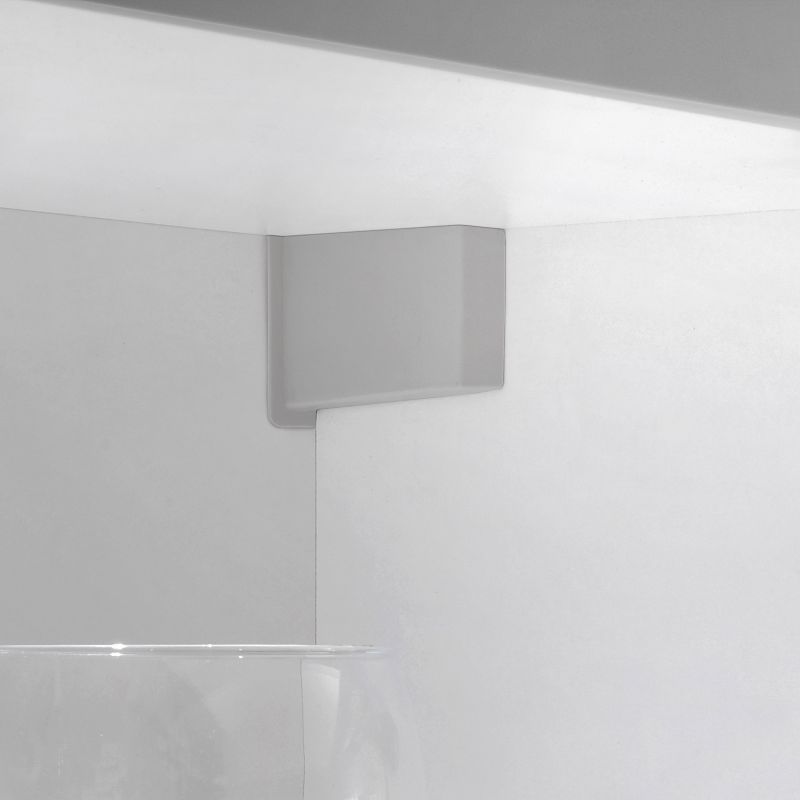 Lot de 5 kits de suspension pour meubles hauts Hook avec platine et cache, Gris