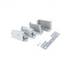 Lot de 5 kits de suspension pour meubles hauts Hook avec platine et cache, Gris Lot de 5 kits de suspension pour meubles hauts Hook avec platine et cache, Gris