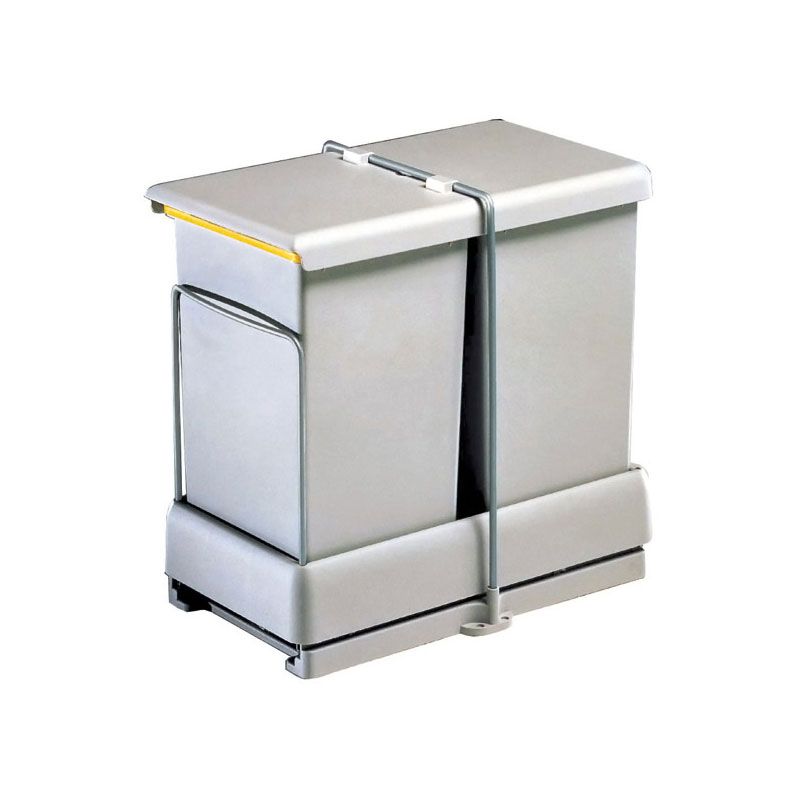 Poubelle coulissante 28L 2 bacs