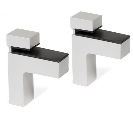 Jeu de supports Squad 2 pour étagères en bois ou en verre, Aluminium
