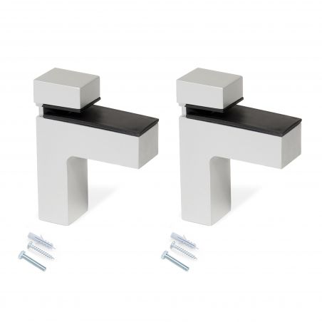 Jeu de supports Squad 2 pour étagères en bois ou en verre, Aluminium