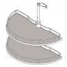Tourniquet 1/2 lune Blanc pour caisson de 800 mm Tourniquet 1/2 lune Blanc pour caisson de 800 mm